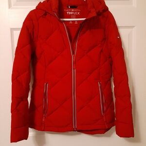 Tommy Hilfiger Women's Bold Red Puffer Jacket